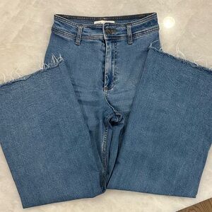 Zara ZW Collection High Waisted Marine Straight Leg jeans, size USA 4